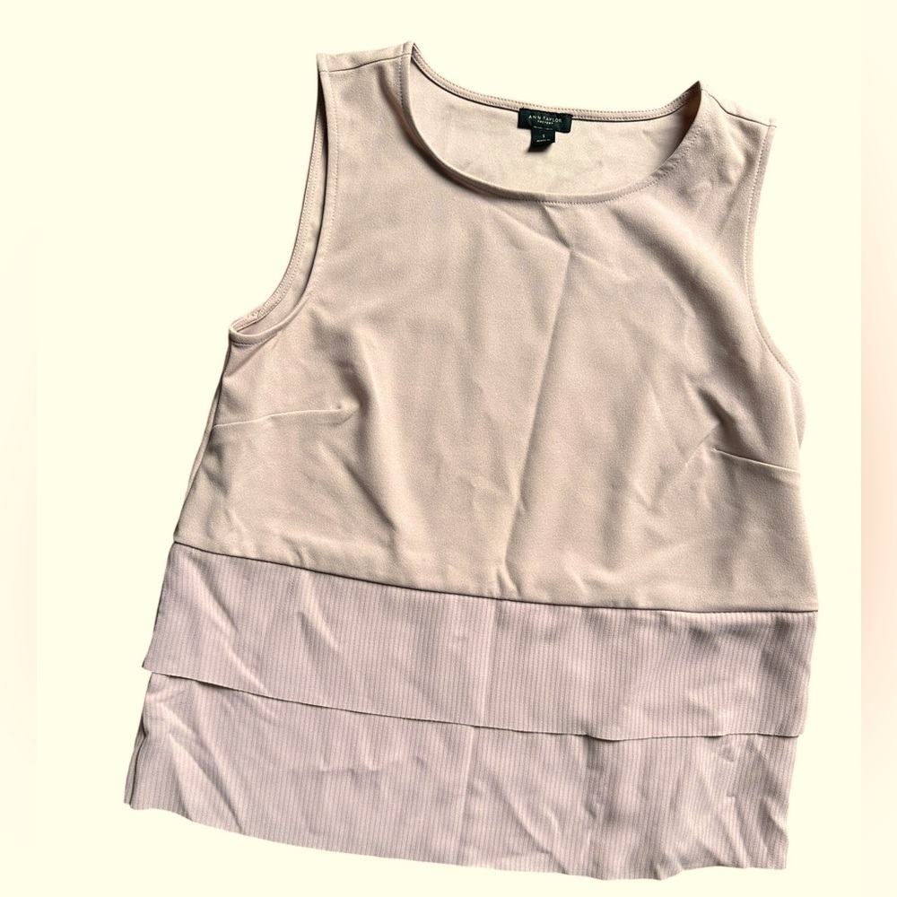 Ann Taylor Blush Pink Tank Blouse Top Size Small